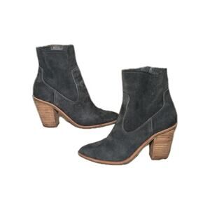 Treasure & Bond Suede Ankle Boot Womens Sz 8 Black EUC Western